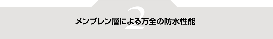 特徴２ メンブレン層による万全の防水性能
